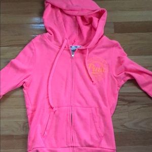 Pink zip up sweatshirt